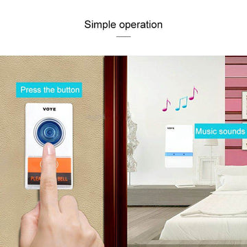 VOYE V012A Home Music Remote Control Wireless Doorbell With 38 Polyphony Sounds - Al-Raheem Imports