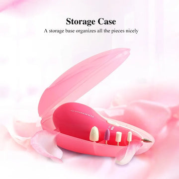 TOUCH Beauty Electric Nail File Kit 5 in 1 Portable Manicure Pedicure Tool Set for Professional Nail Care