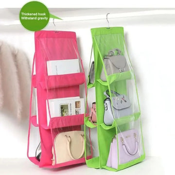 Thick Double-Sided Six Grid Storage Bag Multi Functional Hanging Organizer