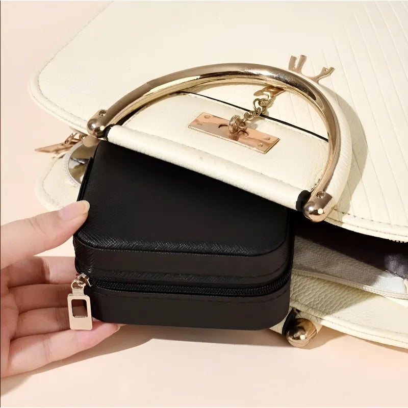 Mini Jewelry Organizer Stylish and Portable Compact Storage Box for Rings Earrings and Necklaces High Quality Travel Case