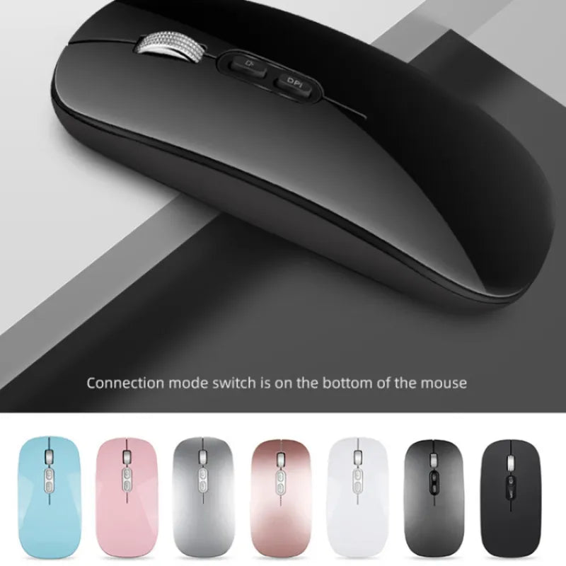 E1400 Rechargeable 2.4GHz Wireless Silent Mouse with Adjustable DPI