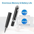 Digital Pen Voice Recorder MP3 Player With Playback Rechargeable USB Flash Drive - Al-Raheem Imports