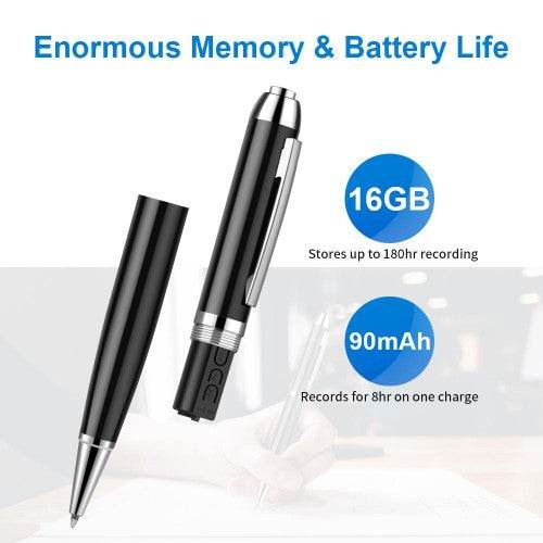 Digital Pen Voice Recorder MP3 Player With Playback Rechargeable USB Flash Drive - Al-Raheem Imports