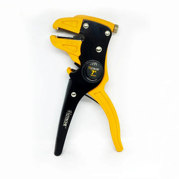 Hoteche 7 Inch 180mm Automatic Wire Stripper and Cutter Black Yellow 0.5-2mm