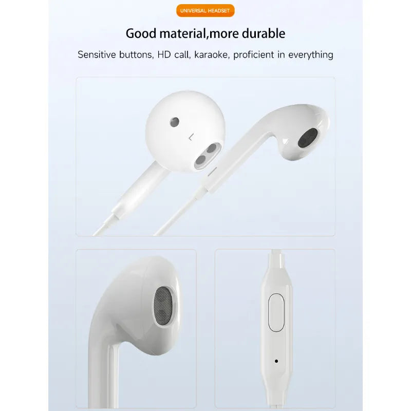 F6T Comfort Fit Type-C Earphones with Microphone and Deep Bass