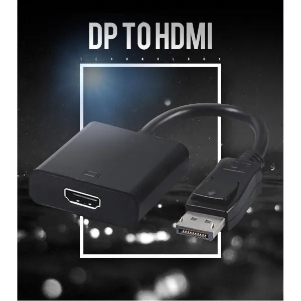 Mini Portable DisplayPort to HDMI Adapter 0.25m Plug and Play