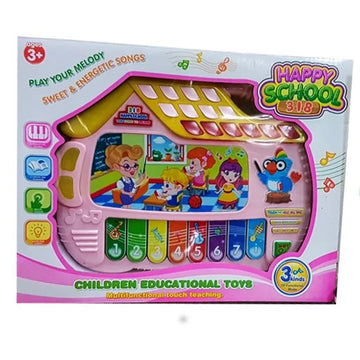 Educational Happy School Piano Keyboard Toy for Kids with Music and Lights