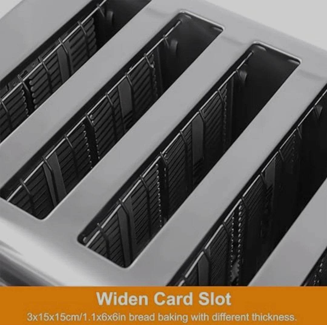 Commercial 6 Slice Stainless Steel Toaster Heavy Duty, Wide Slots, Adjustable Timer - Al-Raheem Imports