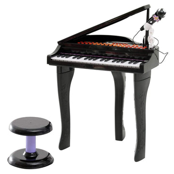 37 Keys Electric Musical Piano Keyboard with Microphone and Chair for Kids
