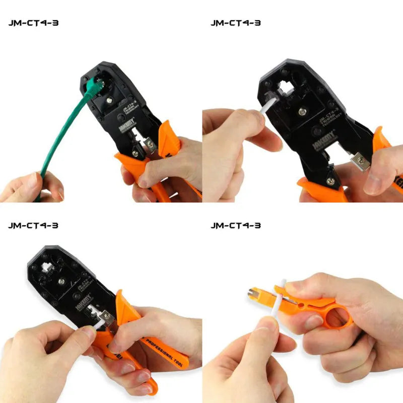 JM-CT4-3 Jakemy High-Quality 3-Hole Network Crimping Plier for 4P 6P 8P Cables