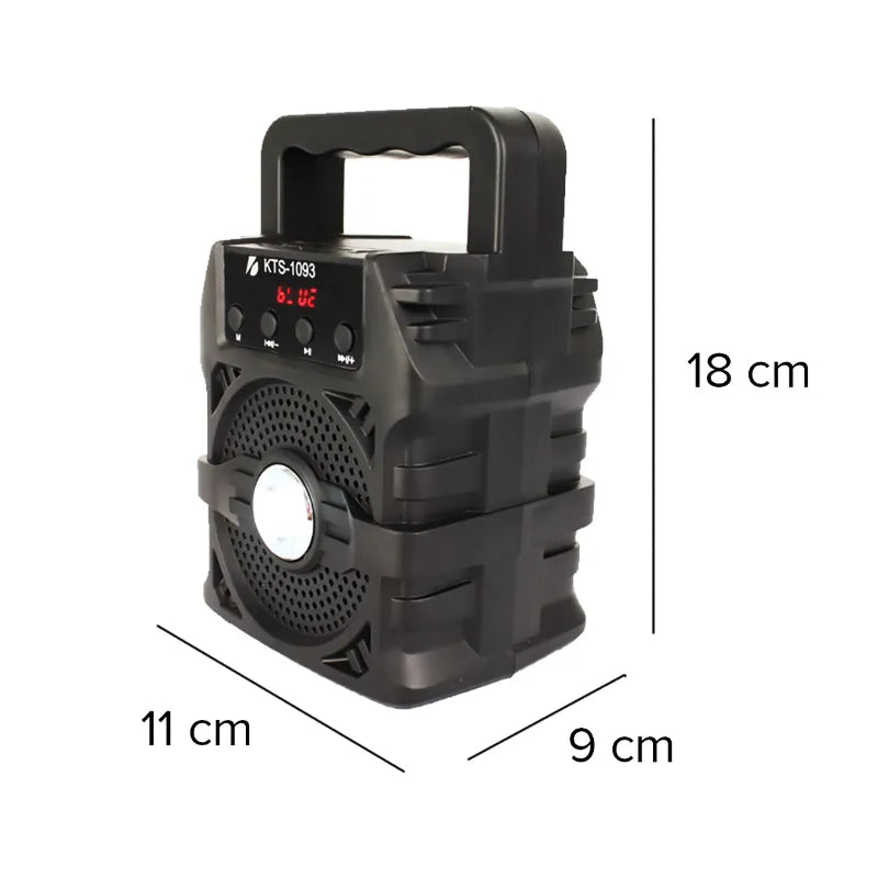 KTS1093 Wireless Bluetooth Portable LED Speaker with Remote and Karaoke Mic 3 Inch