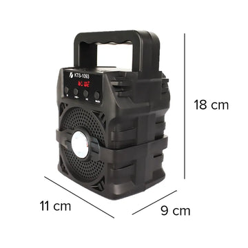 KTS1093 Wireless Bluetooth Portable LED Speaker with Remote and Karaoke Mic 3 Inch