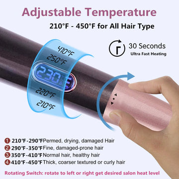 2 In 1 Hair Straightener And Curler Iron Tourmaline Ceramic Twisted Flat Iron With LCD Display 100 To 230 Degree Dual Voltage