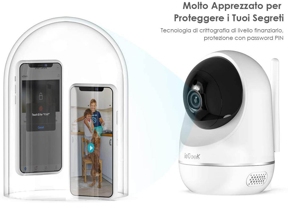 IeGeek WiFi IP Camera 1080P Wireless Indoor CCTV with Baby Cry Detection & Motion Tracking Home Security Surveillance System - Al-Raheem Imports