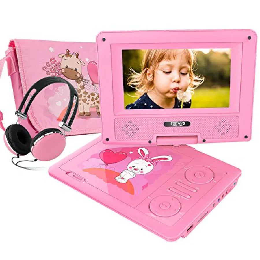 Digital Kids Laptop with Portable DVD Player and Carrying Bag in Pink