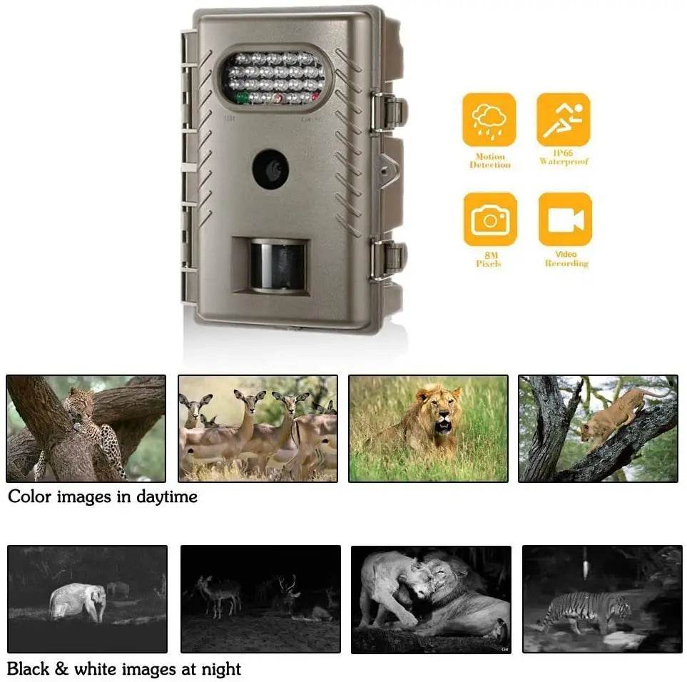 Low Glow Night Vision Infrared 720P Digital Trail Camera with Fast Trigger and PIR Detection - Al-Raheem Imports