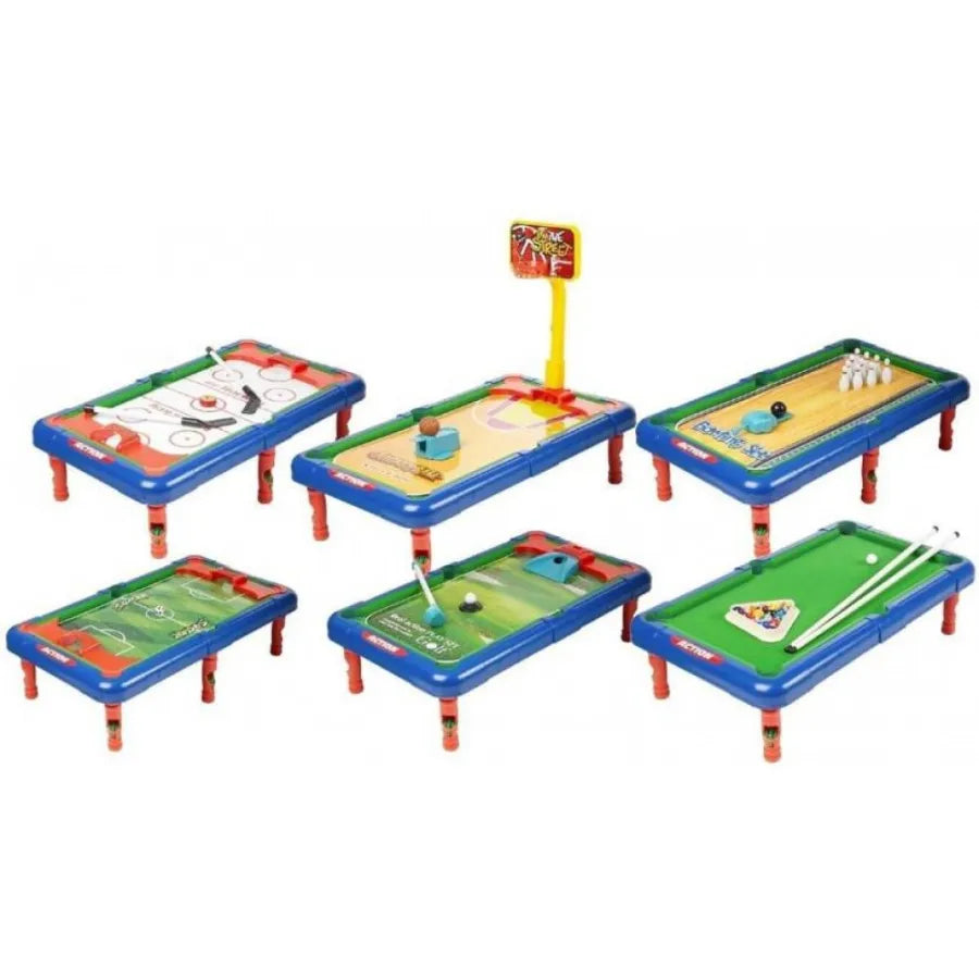 6 In 1 Action Sports Game Indoor Outdoor Activity Tabletop Game for Kids Multi Sport Entertainment Center