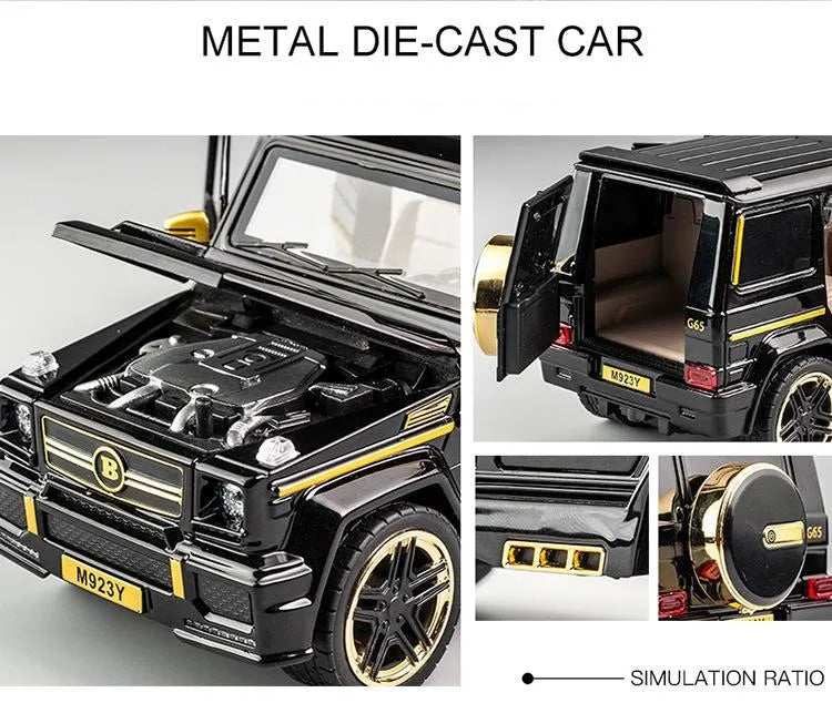 1:24 Benz G65 Alloy Diecast Model Car with Sound and Light for Kids