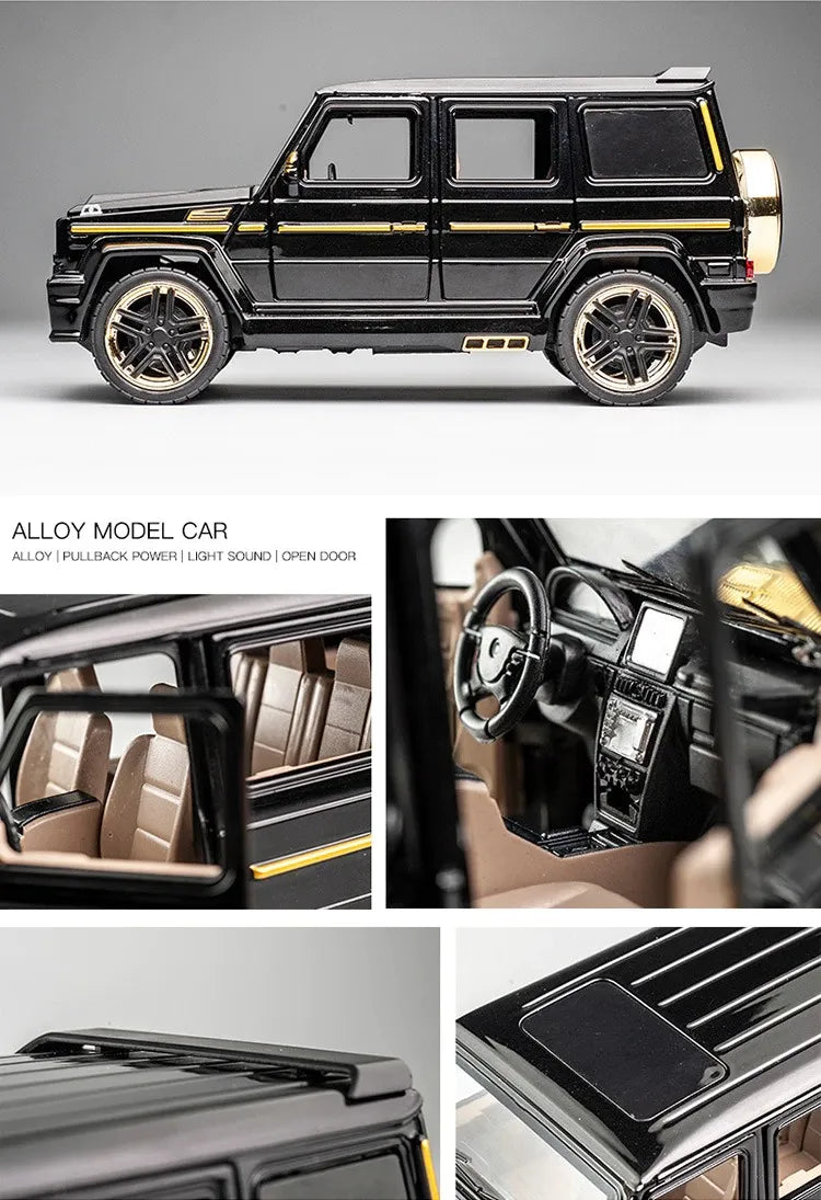 1:24 Benz G65 Alloy Diecast Model Car with Sound and Light for Kids