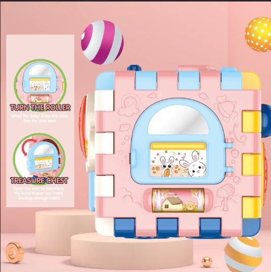6 Sided Educational Activity Cube Toy for Baby Learning and Development
