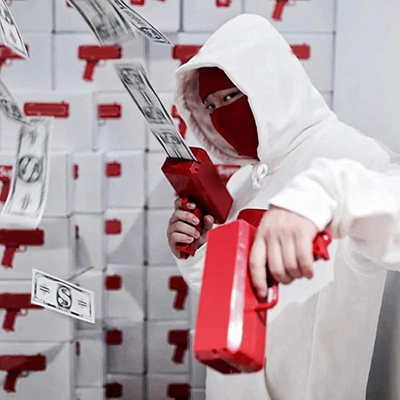 100 PCS Cash Money Blower Electric Toy Game for Kids Ages 4 6 Years Battery Powered Party Fun Outdoor Activity