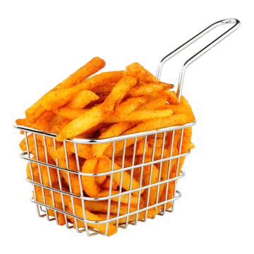 Mini Portable Stainless Steel Hand Carry Fry Basket Multi Purpose Food Serving