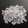 100Pcs Cat6 RJ45 UTP Gold Plated Modular Plug Transparent Network Cable Connector - Al-Raheem Imports