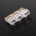 100Pcs Cat6 RJ45 UTP Gold Plated Modular Plug Transparent Network Cable Connector - Al-Raheem Imports