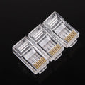 100Pcs Cat6 RJ45 UTP Gold Plated Modular Plug Transparent Network Cable Connector - Al-Raheem Imports
