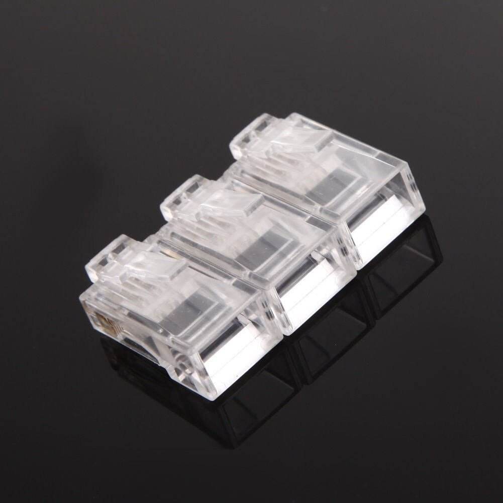 100Pcs Cat6 RJ45 UTP Gold Plated Modular Plug Transparent Network Cable Connector - Al-Raheem Imports