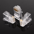 100Pcs Cat6 RJ45 UTP Gold Plated Modular Plug Transparent Network Cable Connector - Al-Raheem Imports