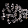 100Pcs Cat6 RJ45 UTP Gold Plated Modular Plug Transparent Network Cable Connector - Al-Raheem Imports