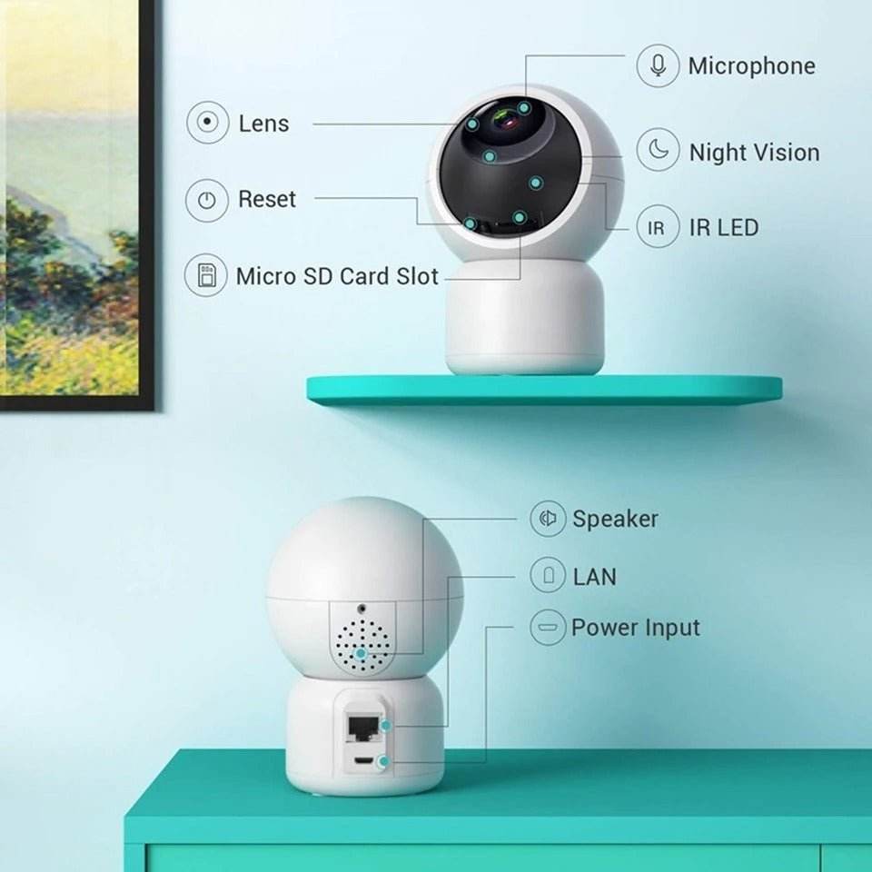 1080P HD IP Camera Smart WiFi Indoor Security CCTV Alexa Google Monitor - Al-Raheem Imports