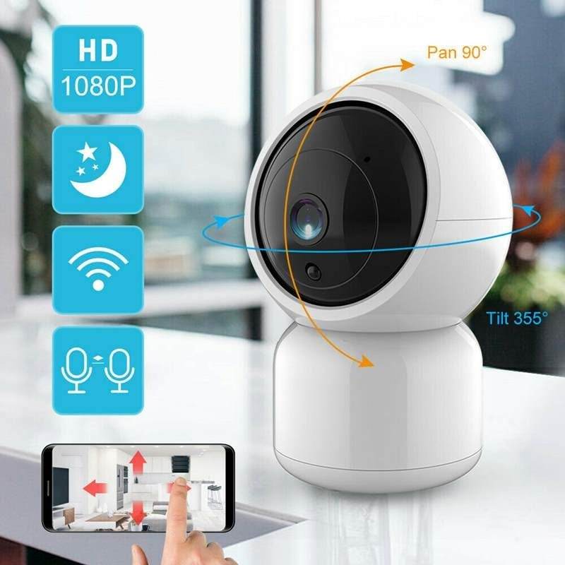 1080P HD IP Camera Smart WiFi Indoor Security CCTV Alexa Google Monitor - Al-Raheem Imports