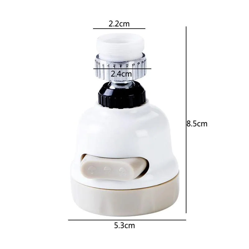 Pack of 3 Universal 360 Degree Rotatable Kitchen Tap Heads Faucet Sprayers Anti-Splash
