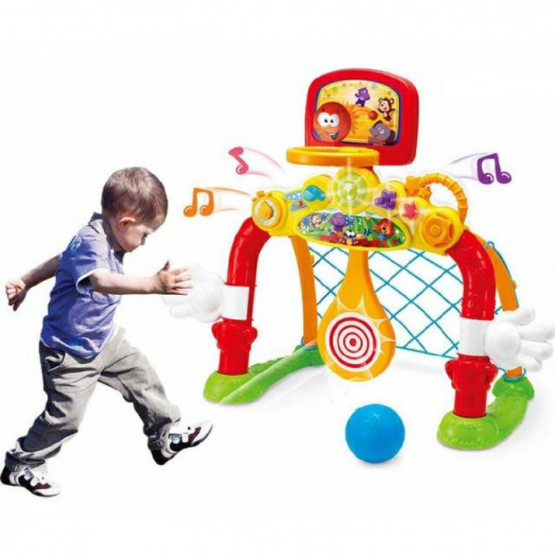 4 In 1 Fun Goal Set for Kids Multicolor Music and Light Sports Play Set Indoor, Outdoor - Al-Raheem Imports