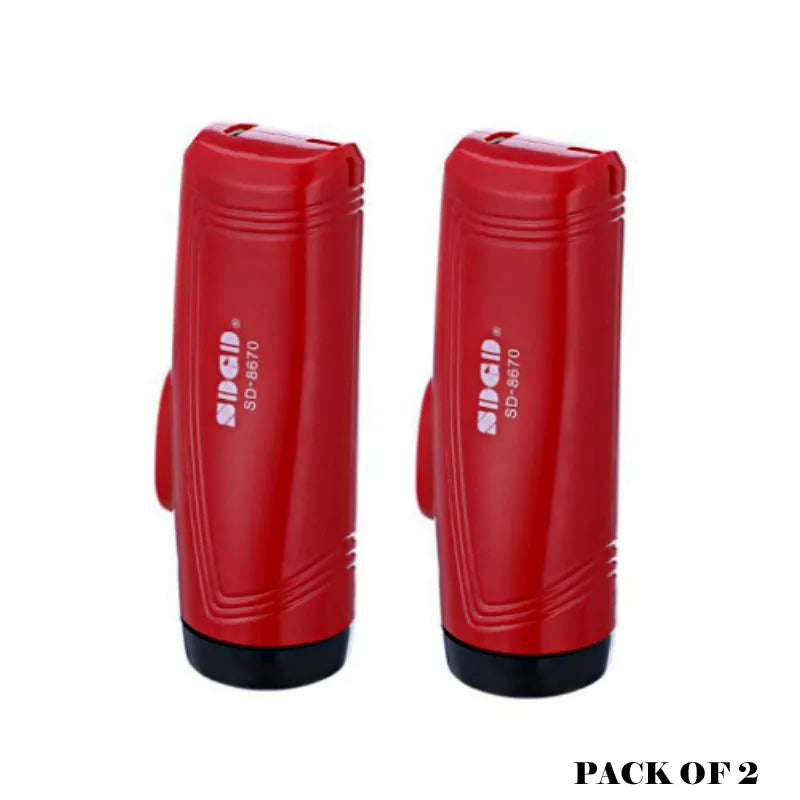 Pack of 2 SD-8670 Portable Super Bright USB Rechargeable LED Flashlights Multifunction Torch