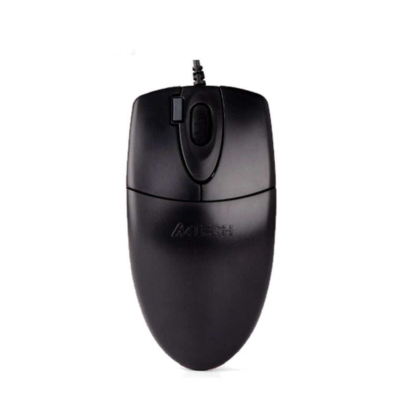 A4Tech OP-620D Optical Wired Mouse 1000 DPI 4-Button Symmetric Ergonomic Design Black
