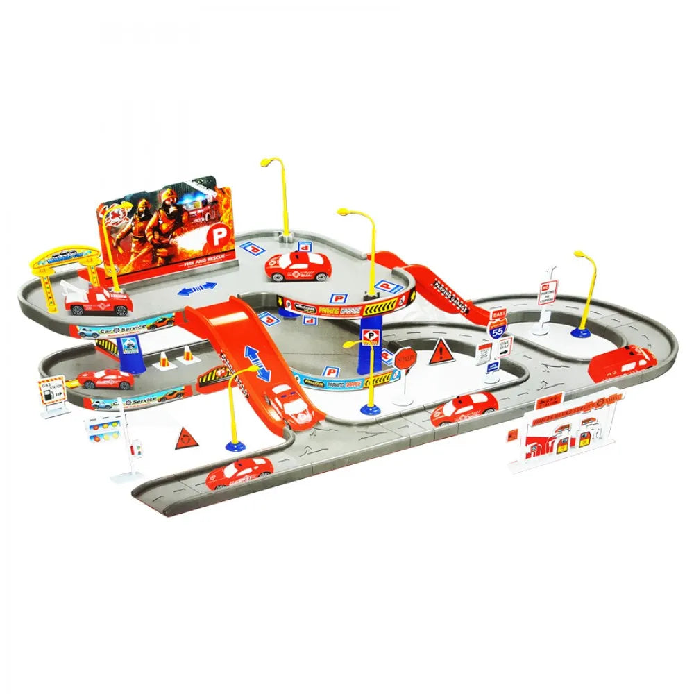 Car Rail Fire Rescue 50 Pieces Building Set for Kids