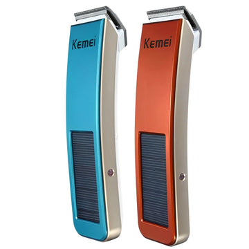KM-579 Solar Powered Rechargeable Hair Clipper Trimmer for Men and Babies