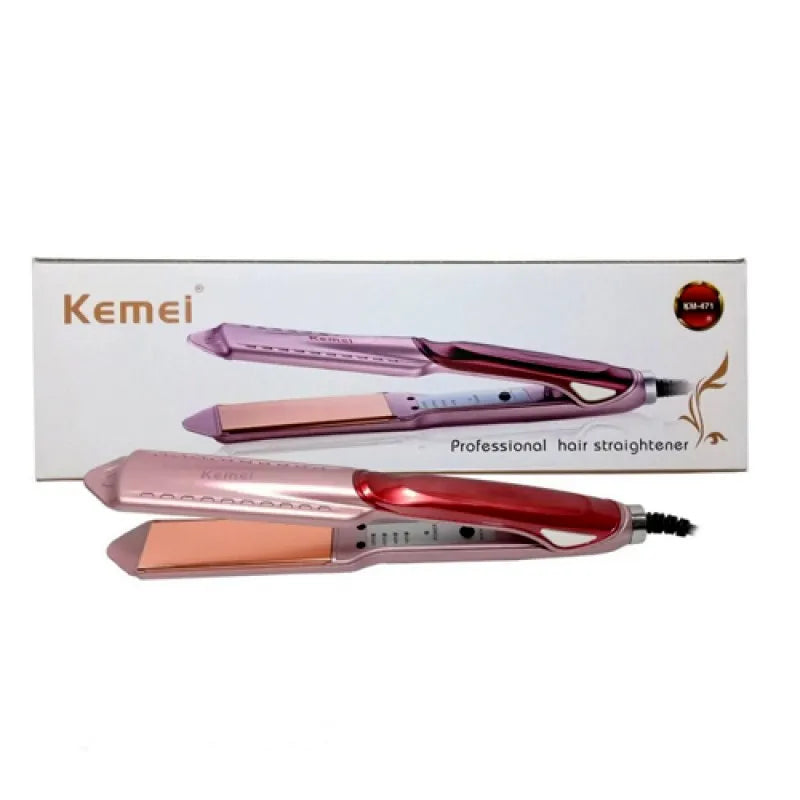 Kemei KM-471 Professional Hair Straightener With Temperature Control Tourmaline Ceramic Plates