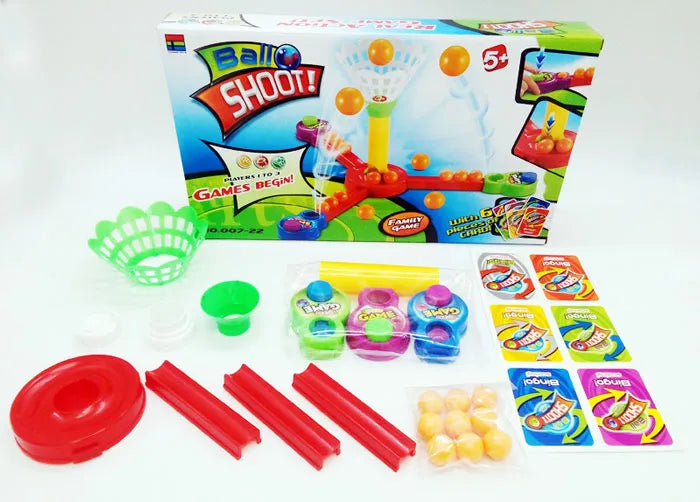 Triple Challenge Sports Action Game Ball Shoot Toy for Kids Multi Player Catapult Shooting Game