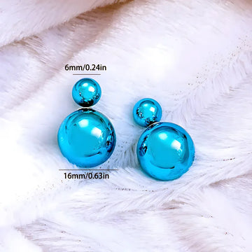 Chic Duos Set of 6 Elegant Double Sided Pearl Stud Earrings with 12 Pairs Total for Women Classic Fashion Jewellery and Sophisticated Style