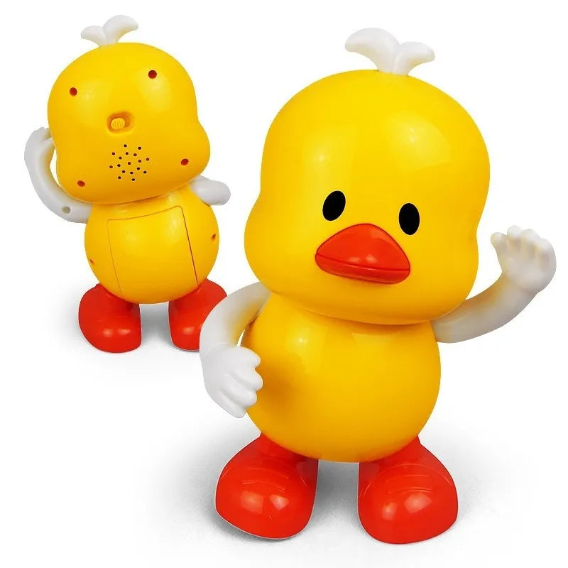 Singing Dancing Yellow Duck Electric Toy with LED Lights and Music for Kids