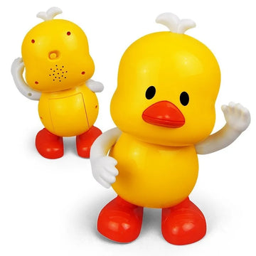 Singing Dancing Yellow Duck Electric Toy with LED Lights and Music for Kids