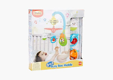 Winfun 3-In-1 Busy Bee Rotating Musical Cot Mobile for Infants