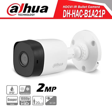 DH-HAC-B1A21P HDCVI 1080P IR Bullet Camera with IP67 Protection and 20M Night Vision