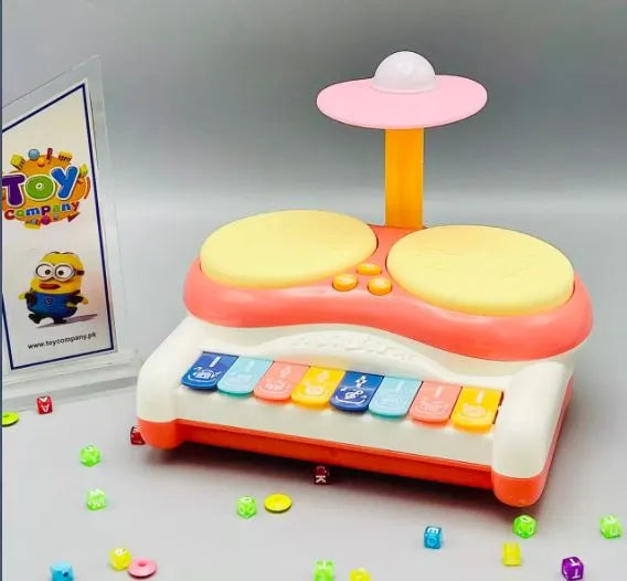 Jazz Drum Toy with Flash Lights and Music for Kids