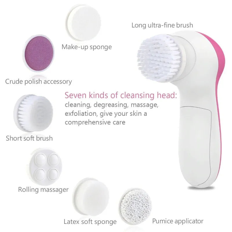 7 in 1 Multi-Functional Electric Facial Body Massager Waterproof Beauty Care Tool Random Color