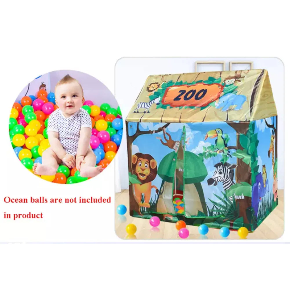 Children Creative Forest Tent Play House Indoor Outdoor Zoo Theme Play Tent for Kids